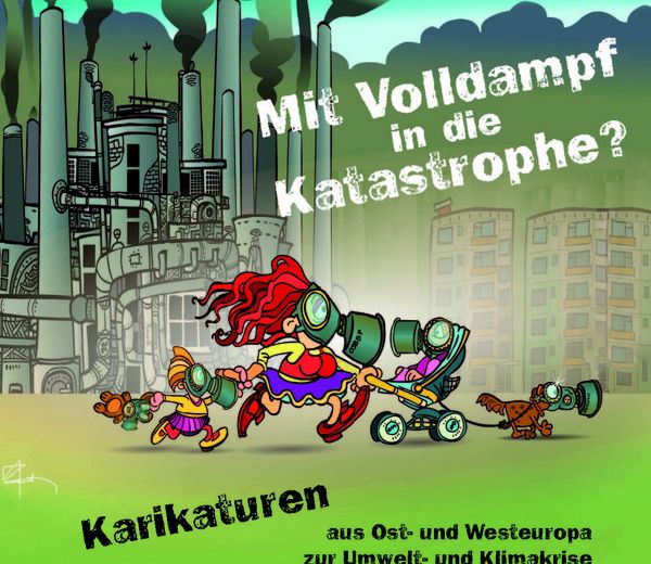 Ausstellung Bistum Bamberg: Karikaturen "Mit Volldampf in die Katastrophe?" 